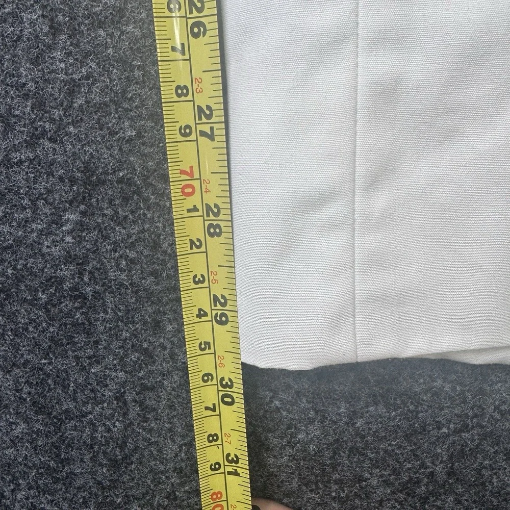 Vintage Sansabelt Golf Pants White Flat Front Polyester Mens 36x30 USA Classic